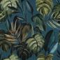 Preview: Canvasdruck Tropical Leaves blau