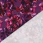 Preview: Sweat bedruckt mit Blumen in dark purple