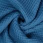 Preview: Waffelpique Cotton Uni jeansblau