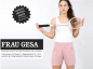 Preview: Papieschnittmuster Damen Frau Gesa Shorts mit breitem Bund