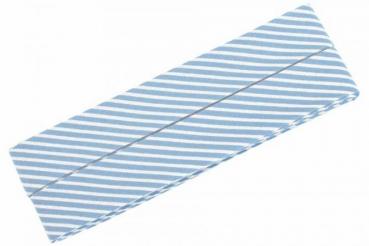 Stripes-Schrägband gef. 40/20mm 3m Coupon Hellblau