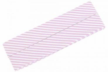 Stripes-Schrägband gef. 40/20mm 3m Coupon Rosa
