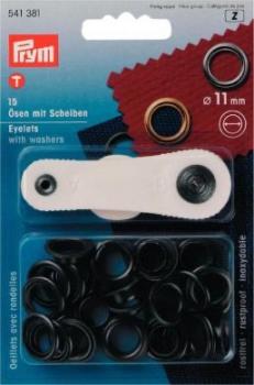 Ösen und Scheiben MS 11mm brüniert