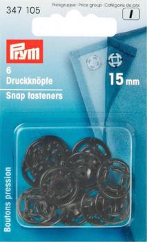 Prym Druckknöpfe plastik 15mm schwarz