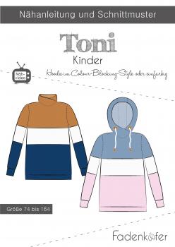 Papierschnittmuster Hoodie Toni Kinder