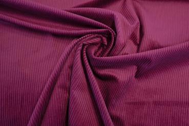 Baumwollcord Uni weich bordeaux