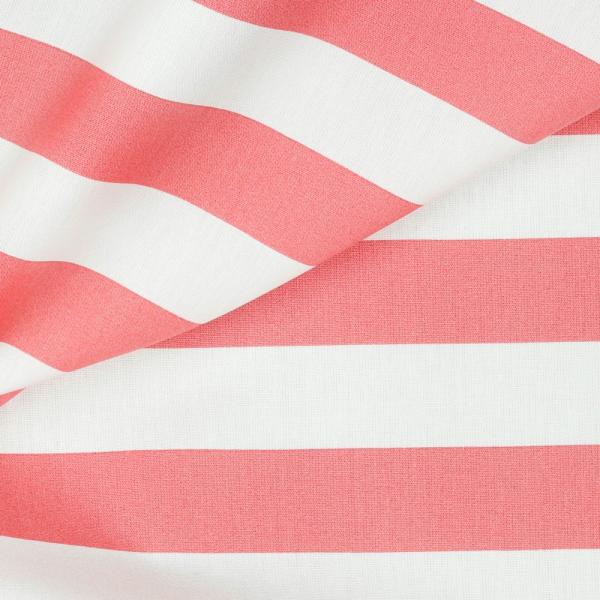 Poplin Stripe Coral/white