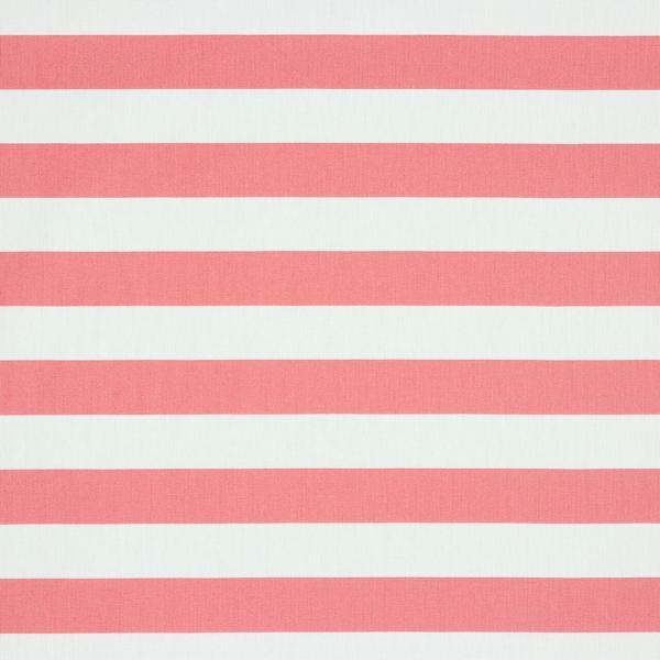 Poplin Stripe Coral/white