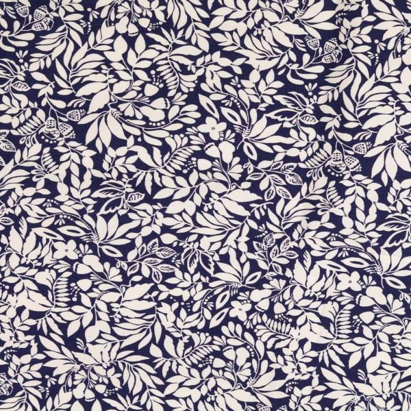 Bengaline Druck Flowers navy/white