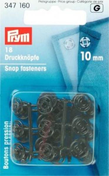 Prym Druckknöpfe plastik 10mm schwarz