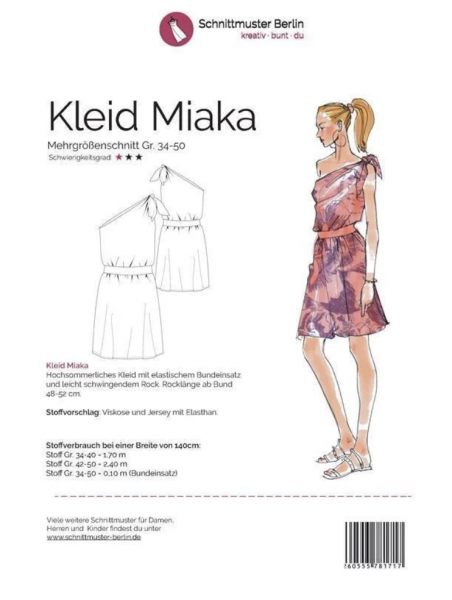 Papierschnittmuster Kleid Miaka Schnittmuster Berlin