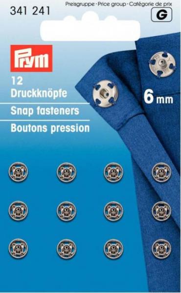 Prym Drücker 6mm silberfarbig