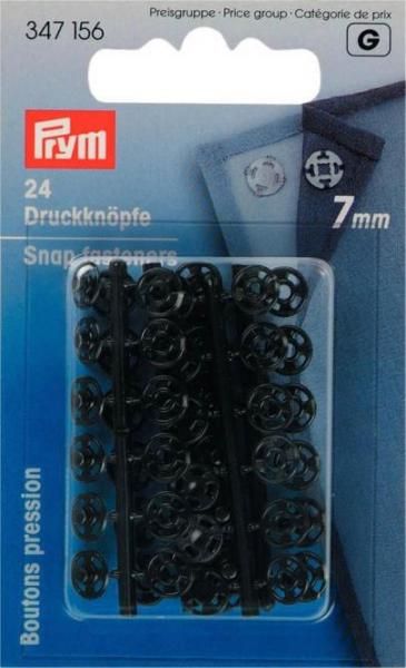 Prym Druckknöpfe plastik 7mm schwarz