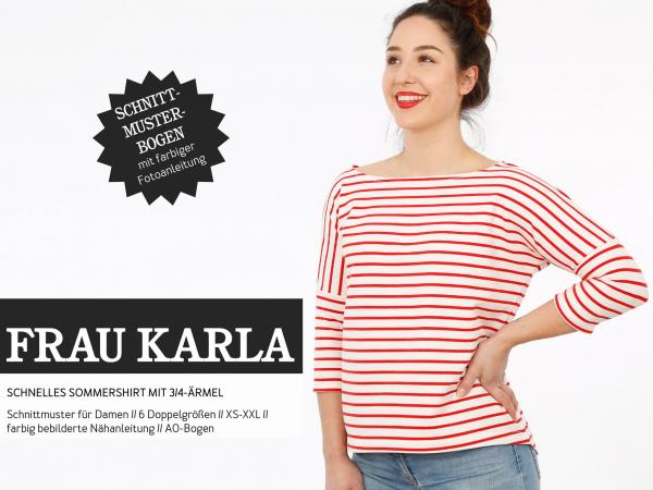 Karla Papierschnittmuster Damen Sommershirt 3/4 Ärmel