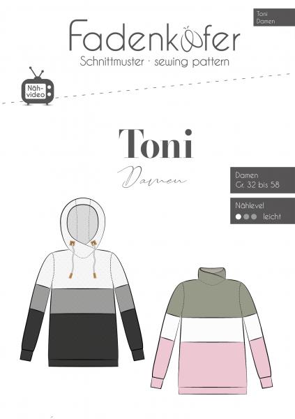 Papierschnittmuster Hoodie Toni Damen